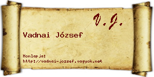 Vadnai József névjegykártya
