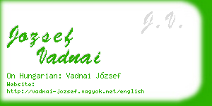 jozsef vadnai business card