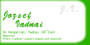 jozsef vadnai business card